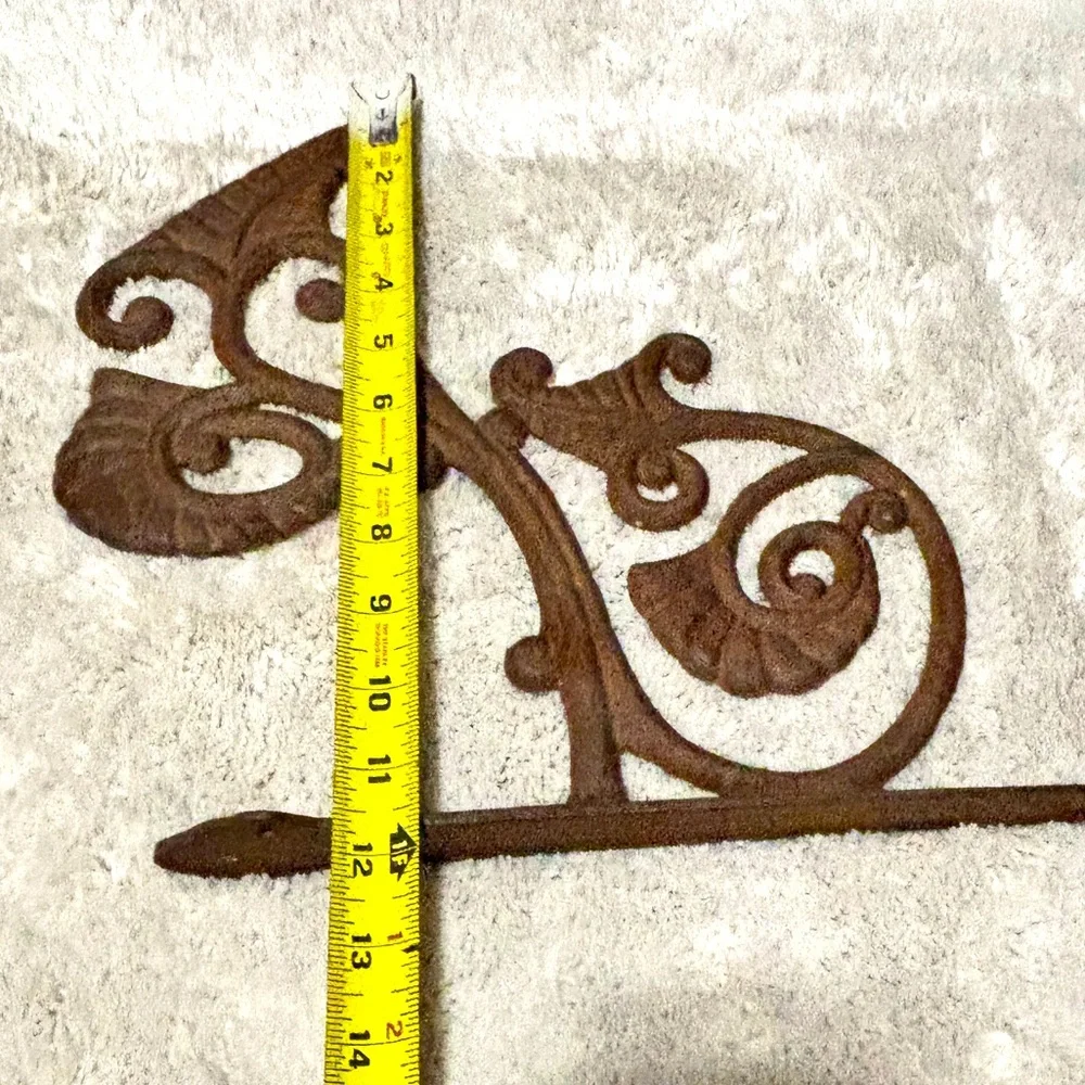 Antique Vintage,Cast Iron Ornate Wall Bracket,Vine Style.